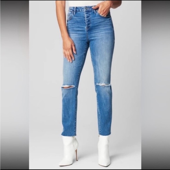 BLANKNYC Women’s High Waist Madison Crop Button Fly Jeans NWT size 25 - Picture 1 of 12